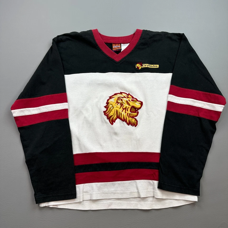 Camisa De Colección Harry Potter Juvenil XL Blanca Negra Gryffindor Quidditch Jersey Y2K Foto 1 de 4