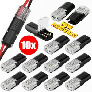 10pcs 2 Pin Wire Cable Snap Plug in Connector Terminal Connections Joiners Auto - Picture 1 of 16