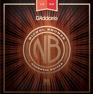 D'Addario NB1356 'Nickel Bronze' Phosphor Bronze Acoustic strings 13-56 - Picture 1 of 1