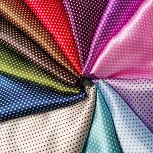 39 Inch X 58 Inch Soft Charmeuse Satin Fabric Small Polka Dots - Picture 1 of 19