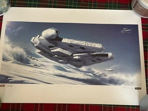 Malcolm Tween EXIT ECHO BASE Print Star Wars Celebration V Millennium Falcon - Picture 1 of 5