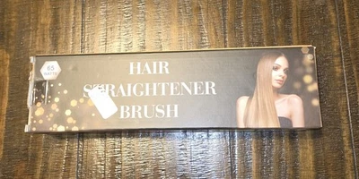 Nicebay Hair Straightener Brush - Black/Gold: 6 Temp Settings: Auto Shut-off OB  - Image 1 of 4