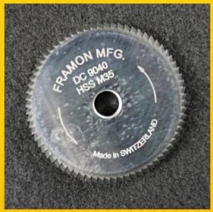 Rueda de corte Framon DC9040 HSS M35 para máquina de llaves DC300. ¡Cortador hecho en Suiza! - Imagen 1 de 2