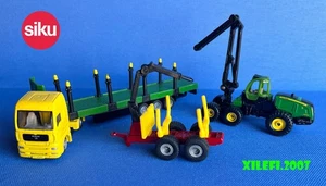 siku camion man per legno 1659 jhon deere 1652 rimorchio 1645 diecast COME FOTO - Foto 1 di 23