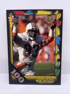 Comodín Mark Clayton 1991 100 rayas Miami Dolphins - Imagen 1 de 2