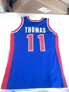 AUTHENTIC Auto Isiah Thomas Champion Trikot Herren 44 DETROIt KOLBEN NBA Vintage - Bild 1 von 8