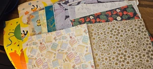 Lote De Colección De 13 Papel De Envolver Regalo: Baby Shower, Boda, Mariposa - Imagen 1 de 6