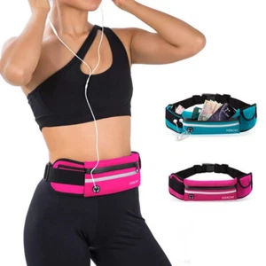 Running Hiking Sport Bum Bag Travel Money Phone Belt Waist Zip Pouch Waterproof - Picture 1 of 12