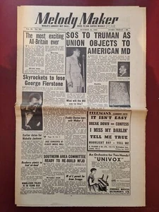 Melody Maker - October 11th 1952 - Music Newspaper Magazine Paper #B14671 - Picture 1 of 1