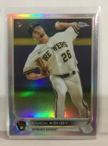 2022 TOPPS CHROME AARON ASHBY ROOKIE REFRACTOR #80 BREWERS MSK - Picture 1 of 2