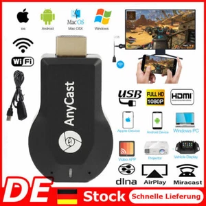 1080P HDMI Dongle AnyCast Wifi Wlan Chromecast HD TV Stick Dongle Miracast USB - Bild 1 von 12