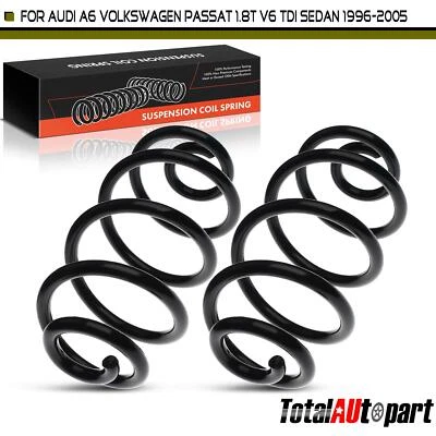 2x Muelles helicoidales traseros izquierdo y derecho para Audi A6 Volkswagen Passat 1996-2005 sedán Foto 1 de 4
