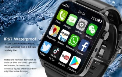 2023 RAM 4GB ROM 64GB 1.99 Inch 4G Call , Waterproof Sports Men Smart Watch - Image 1 of 4