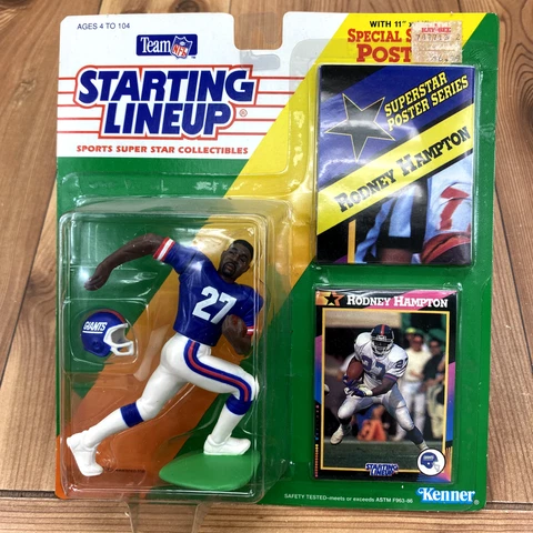 DEADSTOCK Starting Lineup 92 Edition Rodney Hampton NY York Giants Action Figure Cover