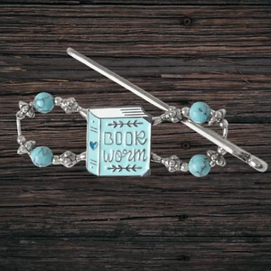 Lilla Rose Flexi - Clip 4249 Bookworm Barrette enchapado en níquel - Imagen 1 de 1