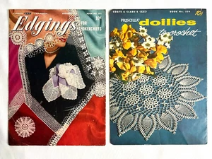 Coats & Clark's Patterns Books 271 & 324 Priscilla Doilies to Crochet & Edgings - Picture 1 of 12