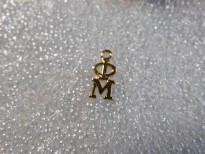 Schönes goldfarbenes Phi Mu Schwesternschaft Lavaliere und oder kleiner Charm - Bild 1 von 2