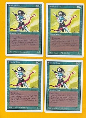MTG ELVISH ARCHERS Unlimited (OldManMTG 009-444) - Image 1 of 3