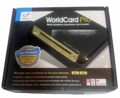 Penpower WCUPRO1EN WorldCard Pro Card Scanner 600 dpi Optical USB Windows MAC - Image 1 of 4