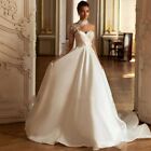 Strapless Sweetheart Mermaid Satin A Line Lace Train Bridal Gown Wedding Dress