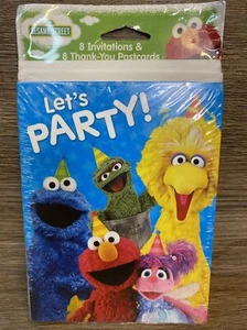 DesignWare Abby Cadabby Sesame Street Elmo Party Invitations Thank You Postcards - Picture 1 of 11