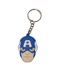 Avengers Retro Captain America Face Keychain - Picture 1 of 1