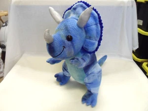 TRICERATOPS DINOSAURIER ~ Hug Fun 19 Zoll blau mehrfarbig Plüschtier Stofftier Spielzeug EUC - Bild 1 von 9