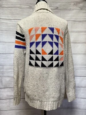 Chaqueta cárdigan tejida Roxy Southwestern talla S bolsillos con palancas Foto 1 de 4