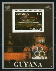 Guyana - Barcelona 1992 Olympic Games MNH Sports Sheet Logo - Picture 1 of 1