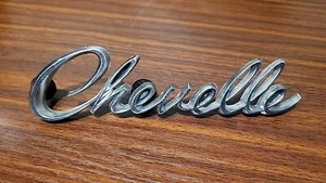7740129 Vintage 1968 Chevrolet CHEVELLE Script OEM Emblem / Badge 6" Long metal - Picture 1 of 3