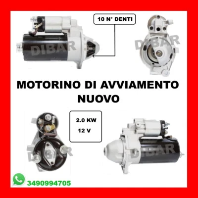 MOTORINO AVVIAMENTO NUOVO OPEL VECTRA C GTS 2.2DTI 16V '02 KW92 CV125 Y22DTR 129 - Immagine 1 di 2