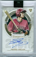 SHOHEI OHTANI 2018 TOPPS LUMINARIES HIT KINGS AUTOGRAPH BLACK 1/1 RC 2021 AL MVP
