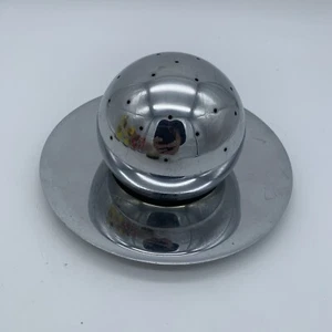 Russel Wright Chase chrome cocktail ball With Olympia Saucer - Picture 1 of 4