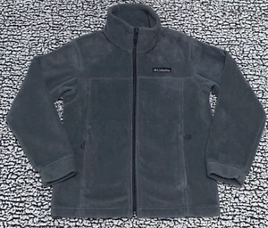Columbia Jacket Youth S (8) Full Zip Fleece, Zip Pockets Gray Preowned - Picture 1 of 9