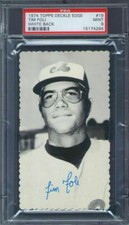 1974 Topps Deckle Edge (white back) #19 Tim Foli PSA 9 Montreal Expos