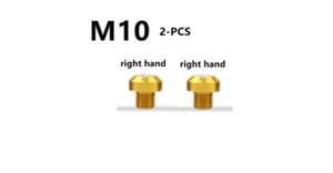 M10 x 1.25mm Gold Clockwise Threaded Mirror Blanking Plugs 2pcs for Motorcycle  - Picture 1 of 4