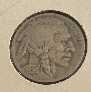 1936 5C Indian Head Buffalo Nickel As Found - Picture 1 of 2