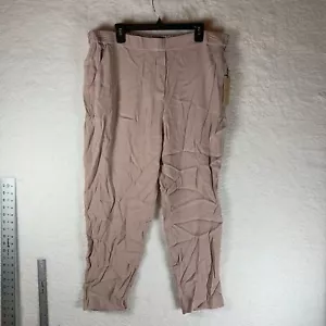 Halogen Womens Pants Trousers Rose Pink Size 18 Viscose Elastic Waist NWT 5691 - Picture 1 of 7