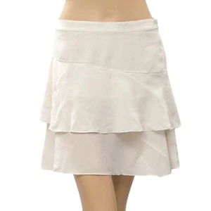 Bonpoint Melissay Minirock Stufen Baumwolle Rüschen elfenbein hoher Bund S 203979 - Bild 1 von 5