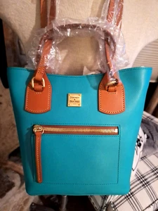 Dooney & Bourke Raleigh kleine Jenny Tasche, JADE farbiges Leder NEU - Bild 1 von 15