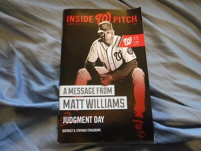 2014 Washington Nationals Inside Pitch Opening Day Program Tyler Clippard Card - Image 1 of 4