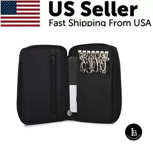 Leatherboss Echtleder Schlüsselanhänger Geldbörse mit Rundumreißverschluss - Bild 1 von 5