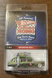 2014 Hot Wheels 14th Nationals Oak Brook Ghostbusters Ecto-1 Zamac Slime #1890 - Picture 1 of 14