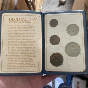 Britain's First Decimal Coins - 1971 Set of Five Coins - BINo - Picture 1 of 2