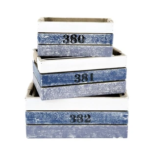 Juego de 3 cajas anidadoras de lavado azul - Imagen 1 de 1