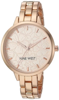 Nine West Womens NW/2226RGRG Rose Gold-Tone Bracelet Watch - Image 1 of 4