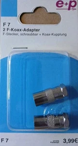 2× F-Koax Adapter – Koaxialadapter 75 Ohm - Bild 1 von 1