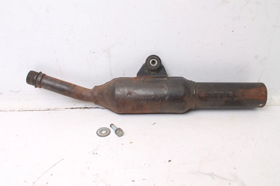 1978 Yamaha DT175 DT175E Motorcycle OEM Muffler Exhaust Silencer - CORE MISSING - Image 1 of 4