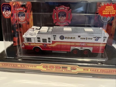CODE 3 FDNY Rescue 1 New York Fire Die-cast #12703 New - Image 1 of 4
