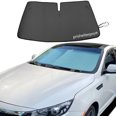 Parabrisas delantero apto para Kia Optima 2011-2015 negro plateado campamento pantalla de privacidad Foto 1 de 4
